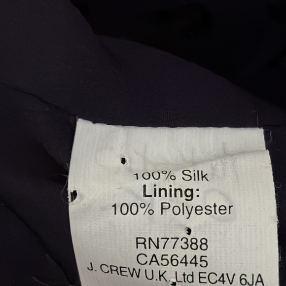 J. Crew Silk Blue Tonal Paisley Lined 3/4 Sleeve Shift Keyhole Dress Size 6 - Picture 8 of 12